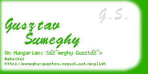 gusztav sumeghy business card